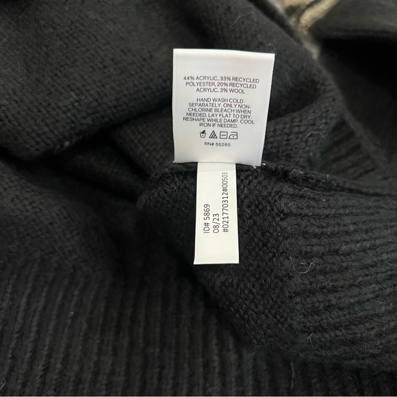 Express Crew-Neck Color-Block Thick Sweater Size Large Brown Black Warm - Picture 2 of 8